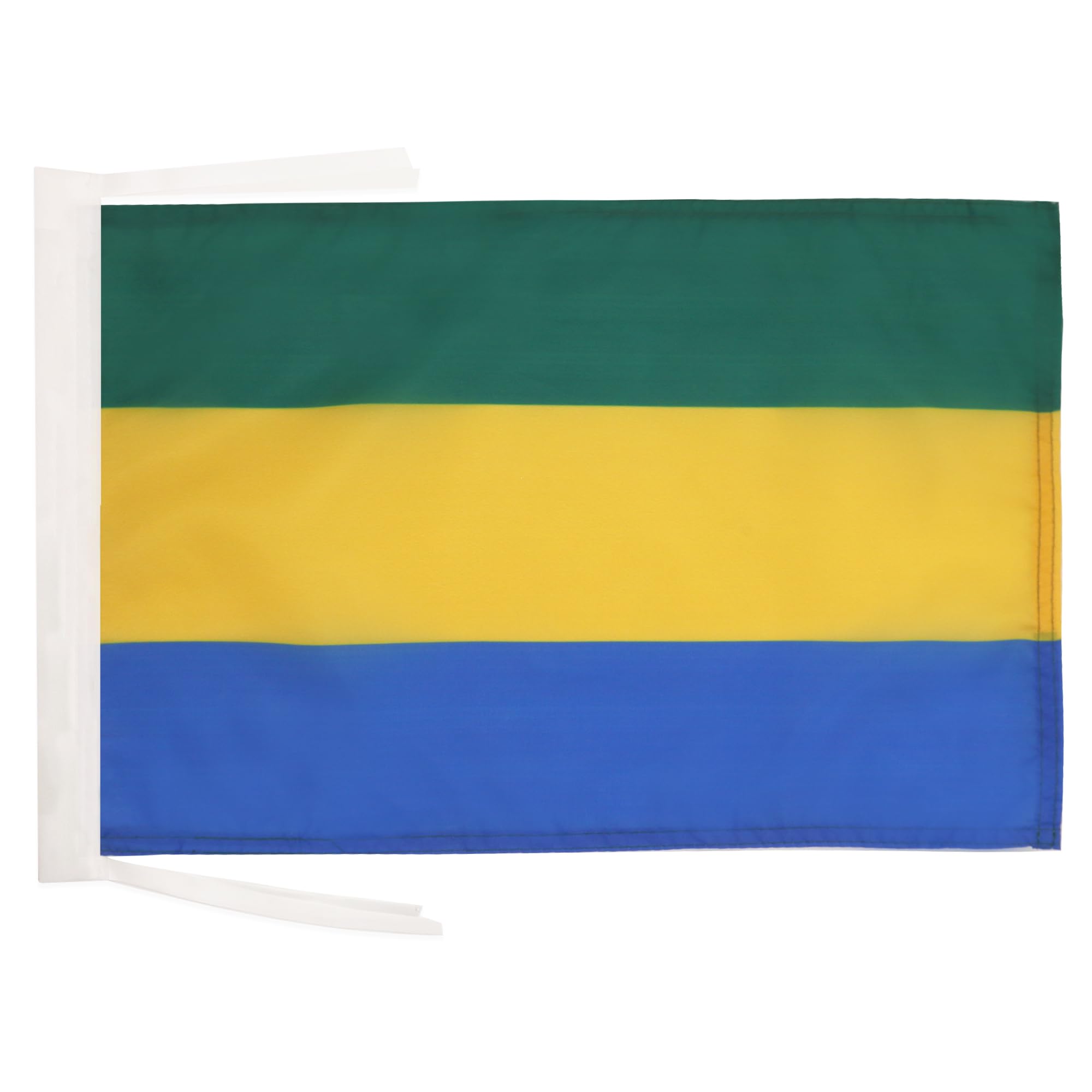 AZ FLAG - Gabon Flag - 18'' x 12'' - 100% Polyester Gabonese Small Banner with Two Cords - Fade Resistant - Vivid Colors - 18x12 in - 45x30 Cm — image 1