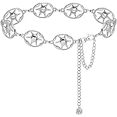 LIMHOO Women's Metal Waist Chain Belts Gold Silver Link Belt for Dresses