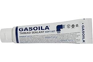 Gasoila Soft-Set Pipe Thread Sealant – Non-Hardening Paste for Metal & Plastic, 2 oz Tube – Reliable Leak Prevention, Drip-Resistant, Temp Range -100 to 600°F, Made in USA