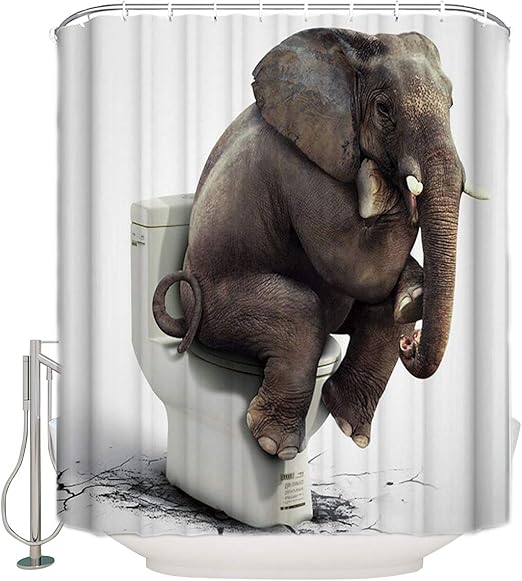 Amazon Com Funny Quotes Shower Curtain Sets With Non Slip Rugs Toilet Lid Cover And Bath Mat Black And White Shower Curtains With 12 Hooks Durable Waterproof Bath Curtain Kitchen Dining