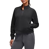 G4Free Smoofit Modal Soft Women's Sweatshirts Half-Zip Pullover Mock Neck Casual Tops with Pockets