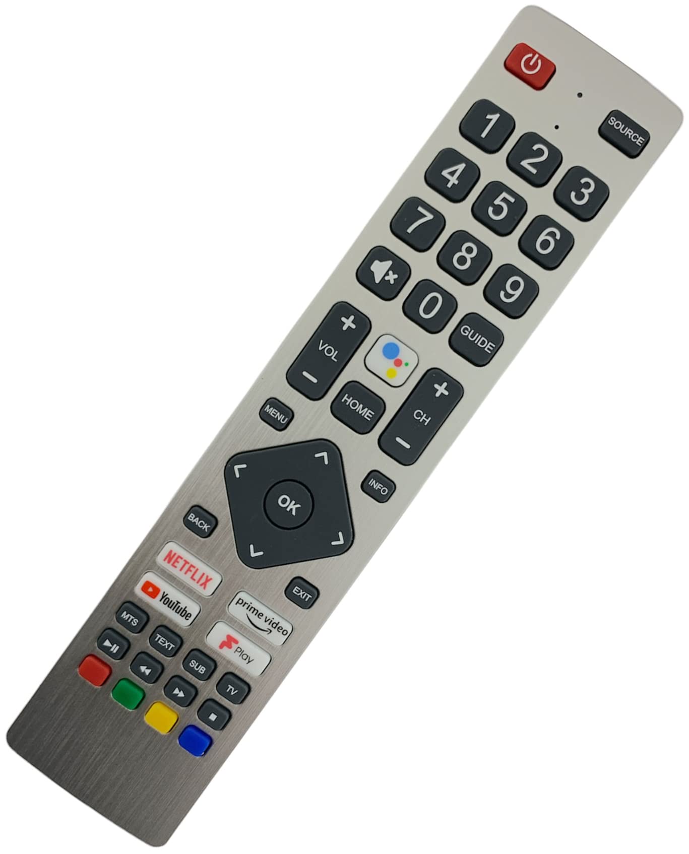 Generic Replacement Voice TV Remote Control Compatible with Sharp Aquos Ultra HD 4K HDR Smart Android TV with Google Assist, Netflix, Prime Video, Youtube & FPlay Buttons