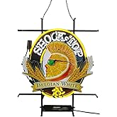Handmade Glass Tube Neon Light Sign xinch Shock Top Belgian White Sign for Wall Decor Bar Pub Recreation Lights Windows Glass