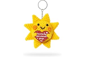 BlinkWishes Back To School Gift, First Day of School Gifts, Little Sun Emotional Support Crochet, Positive Crochet for Girls, Boys