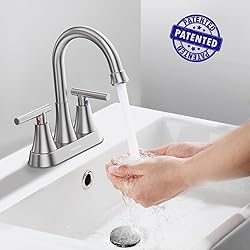 Bathroom Faucets for Sink 3 Hole, Hurran 4 inch