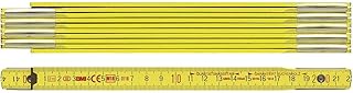 BMI 972900200 Holzgliedermaßstab aus Buchenholz, Gliederstärke 3 mm, Gelb