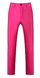 MOGU Mens Pink Suits Slim Fit 3 Piece US Size