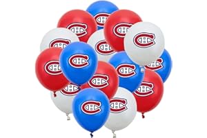 30 Pcs Canadiens Balloons 3 Colors 12 Inch Matte Balloons, Balloons for Hockey Themed Party Decorations, Birthday Party Ballo
