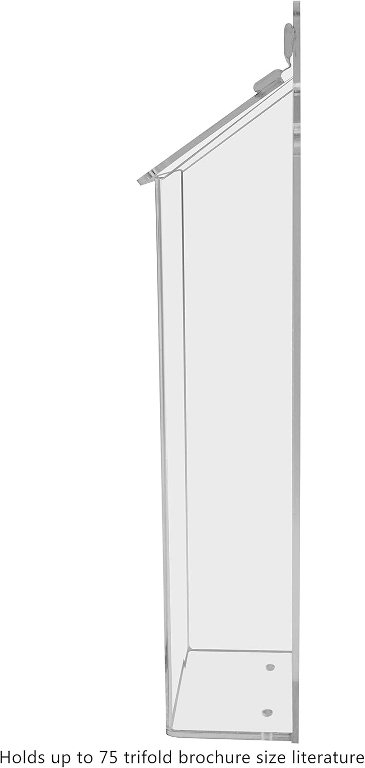 outdoor brochure holders on Office Supplies Marketing Holders Outdoor Brochure Holder Tri Fold Realstate Sheet Box Pamphlets Maps Menus For Sign Store Front Or Vehicle Display Take One Display Box 1 4w X 6h Clear Store