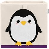 13 Inch Animal Cube Storage Bins, Foldable Fabric Kids Toy Box &amp; Toy Chest | Kids Storage Cubes, Toy Storage Organizer Basket for Toddlers, Boys and Girls, Playroom and Nursery (Penguin)