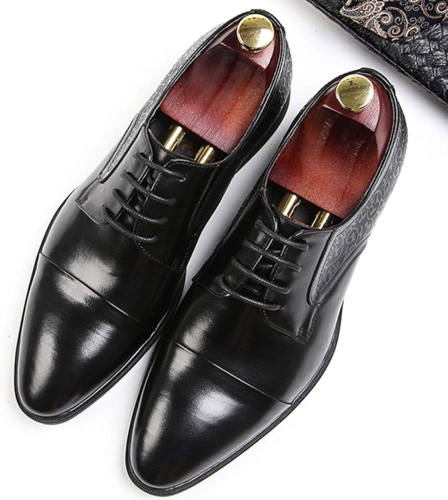 Men's Shoes Highend Top Layer Leather LowCut Tie Pointed Business Men