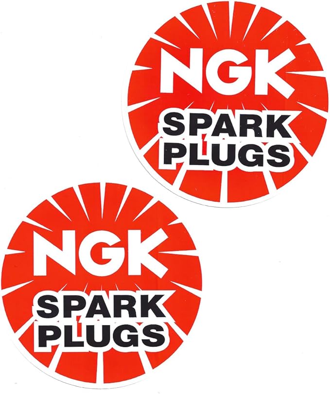 NGK Spark Plugs Racing Decals Stickers Larger 5 Inch Circle