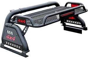 KEHOSX Truck Bed Roll Bars with Cargo Basket,Truck Roll Bars,Fit for Ford Ranger, Colorado, Toyota Tacoma/HiLux, GMC Canyon, 