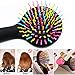 Hilinker Hair Brush - Detangle Hair Easily With No Pain - Good For Wet Or Dry Hair - Adults & Kids Rainbow (Black)