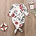 MAINESAKA Newborn Baby Girl Floral Gown Coming Home Outfit Baby Girl Gift (Beige, 6-12 Months)
