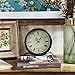 Classic Retro Clock, Vintage Iron Desk Clock Decorative Kitchen Table Clock European Style Vintage Silent Desk Table Clock Non Ticking Quartz Movement Battery Operated, Easy to Read (Classic)