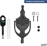 UAP Victorian Urn Door Knocker 6 Inch Bolt Through Self Adhesive Fixings Black view 5
