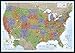 National Geographic: United States Decorator Wall Map - Laminated (43.5 x 30.5 inches) (National Geo by 
