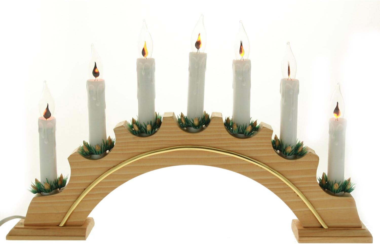 PreLit Wooden Arch Candle Bridge Window Table Christmas Decoration