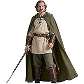 Joukavor Renaissance Hooded Cape Medieval Linen Cloak with Hood for Women Men