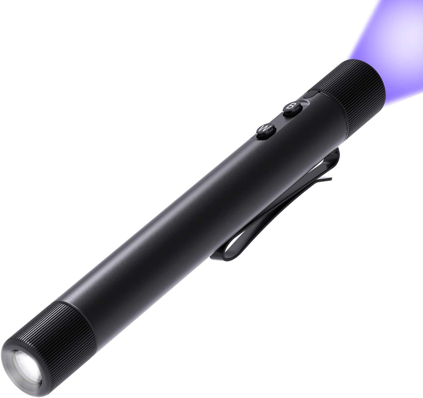 INFRAY LED Pen Flashlight and Black Light, 365nm Blacklight for Dog Urine, Dry Stains, License, Slim EDC High Lumens…