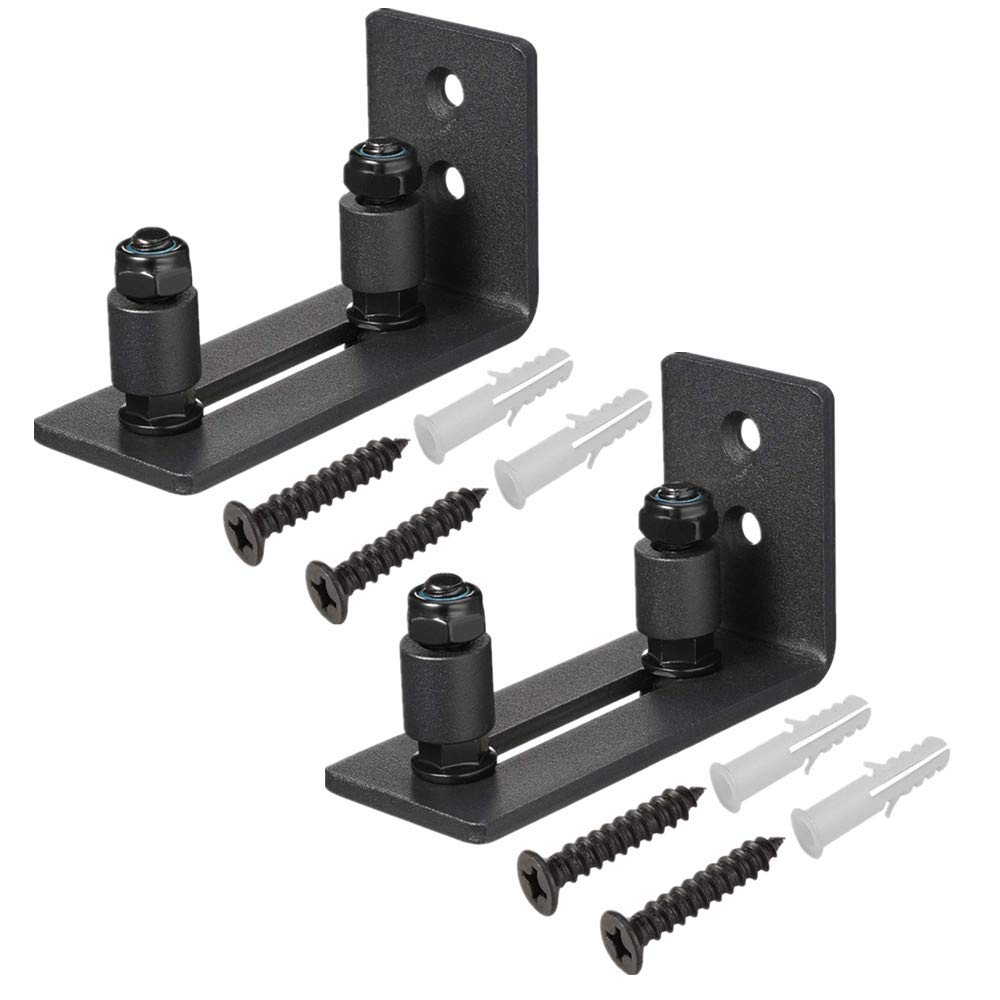 2Pack Barn Door Floor Guide, Carbon Steel Adjustable Wall Mount Sliding Door Bottom Floor Guide Stay Roller Hardware for Different Sizes of Sliding Barn Doors
