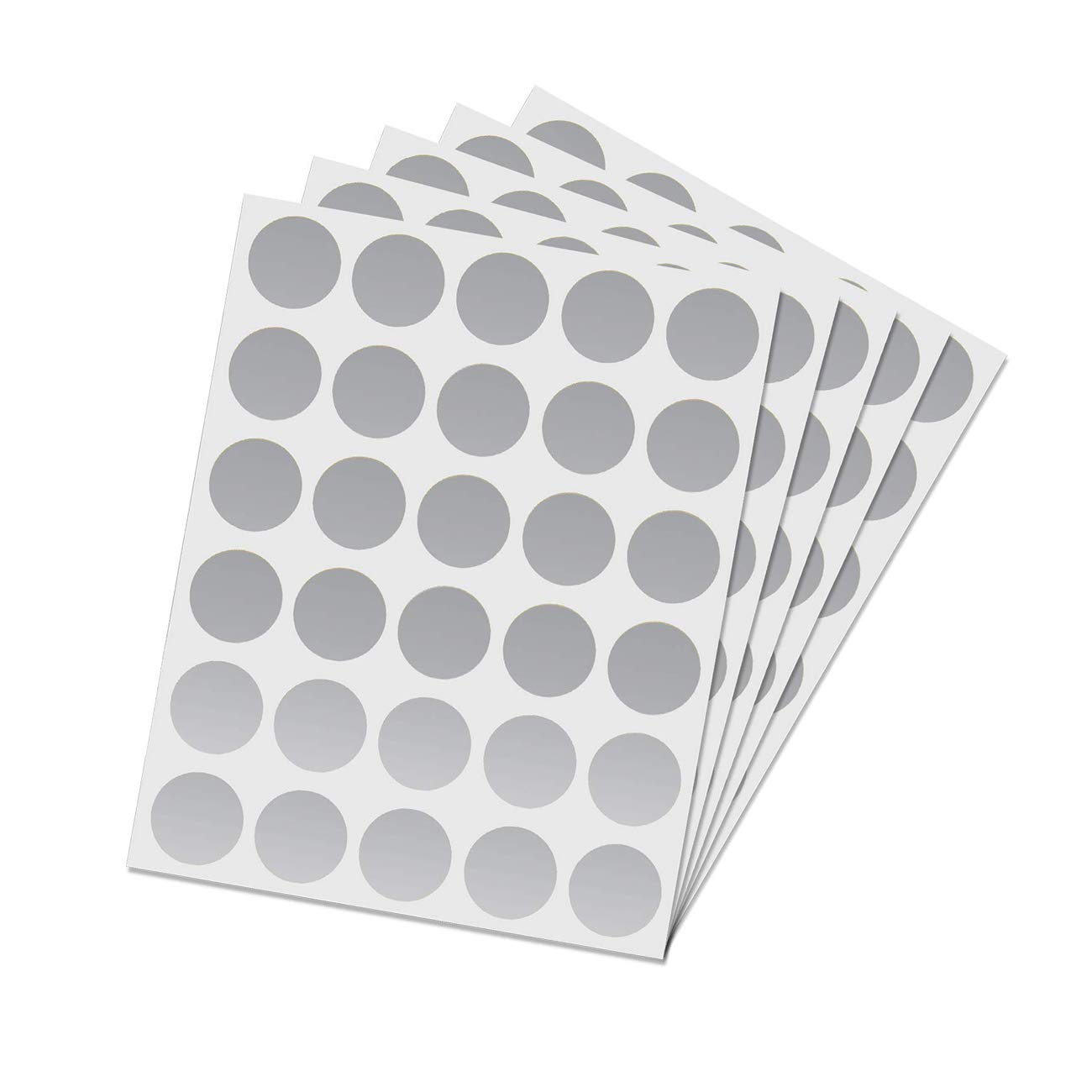 Scratch Off Stickers,6 Sheet 180 Pack Round Scratch Off Labels Silver Circle Labels for Party Activity Favors Surprise Gift Notes Games Fundraisers Promotions 1 Inch
