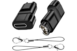 ANKKY Garmin Watch Charger to Type C Adapter, 2Pack Compatible with Garmin Fenix 7/7S/7X/6S/6/6X/5S/5/5X, Instinct 1/2/2S/Tide/Tactical, Forerunner, Vivomove,Vivoactive,Venu Series and More