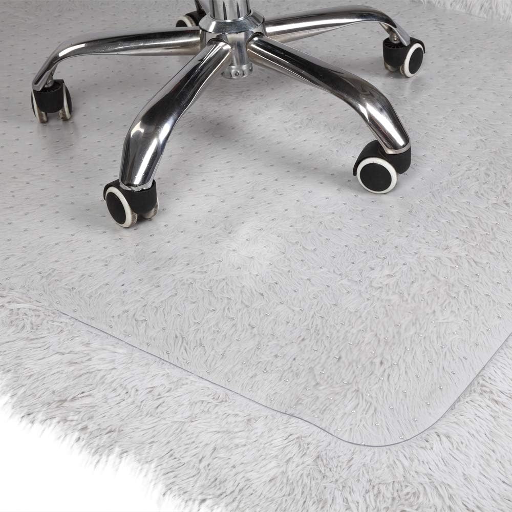Goten PVC Protective Mat for Carpet Floor,Transparent Chair Mat with Lip,Home and Office Chair Pads,Size 36"x48": Furniture & Decor