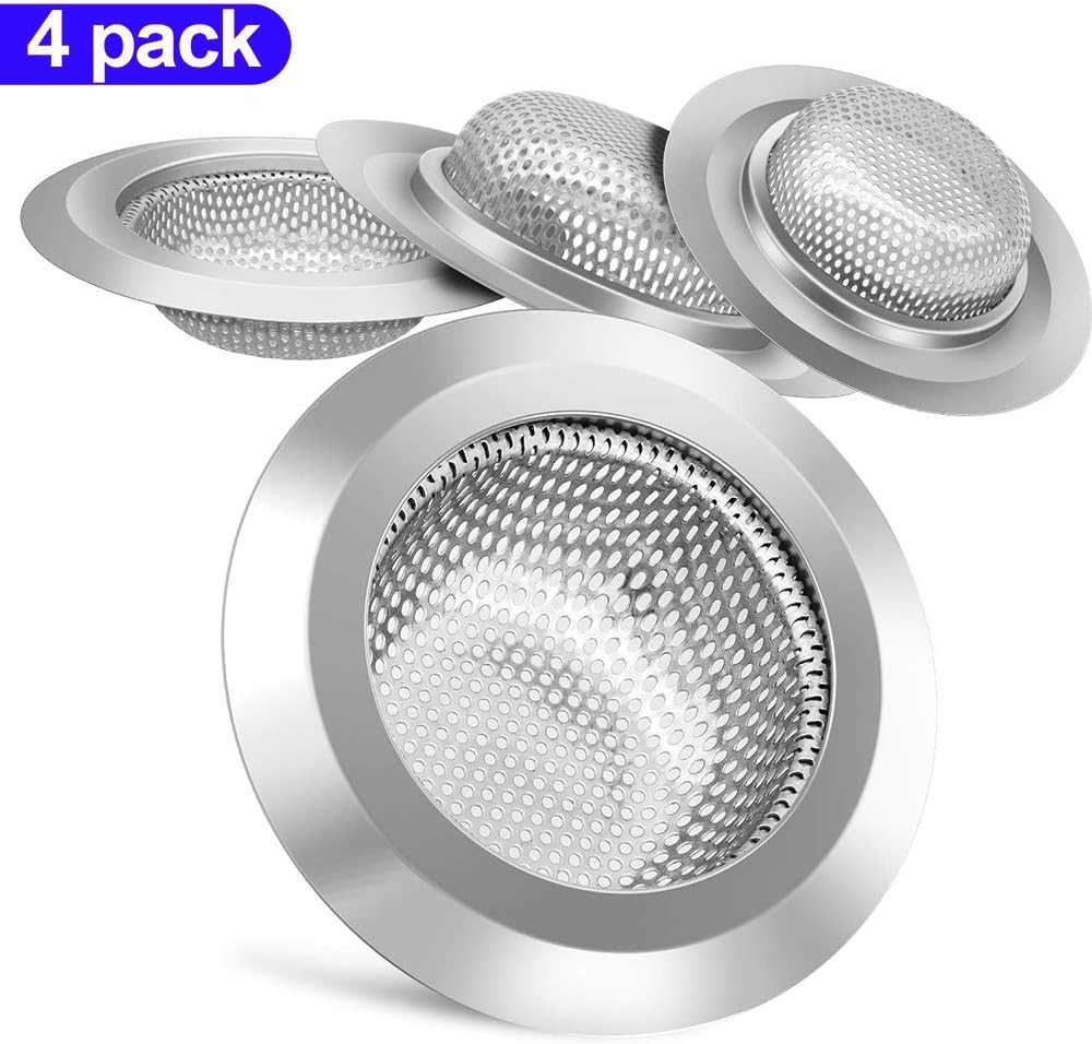 Kitchen Sink Strainer, Aukor 4-Pack Stainless Steel Drain Filter