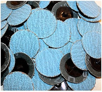 Car Builder Supply 714 QC Roloc Type R Grinding Sanding Disc 2 inch 36 Grit Zirconia (ZA) Blue Industrial 50pc