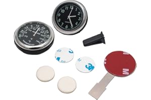 MACHSWON Car Monitor Clip/Stick-on Clock Thermometer Quartz Digital Luminous Automotive