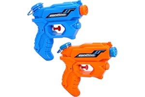 GIDGOD Water Gun for Kids 2Pack Squirt Gun, Summer Squirt Shooter Gun Toys Swimming Pool Beach Water Fighting Party Soaker Gun Toy for Boys Girls Adults C1