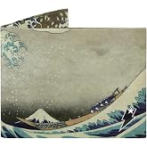 SUPERVEK The Great Wave off Kanagawa Tyvek Paper Slim Bifold Wallet for Men Women | Vegan Men's Mighty Credit Card Holder Wallets | Mens Womens EDC
