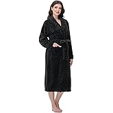 Yurhap Premium Robes for Women - Super Soft Cozy Fleece Womens Robe Plush Long Bathrobe