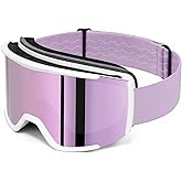 AVV OTG Ski Goggles for Men Women & Youth,Snow/Snowboard Goggles Anti Fog UV Protection