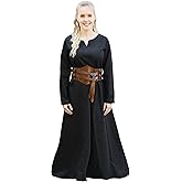 Battle-Merchant Milla Medieval Summer Dress for Women, Lightweight Viking Cotton Gown for LARP, Reenactment & Cosplay
