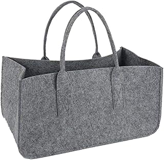 Filztasche Hellgrau Kaminholztasche Filzkorb Kaminholztasche Kaminholzkorb Korb Filz Zeitungsständer Zeitungskorb