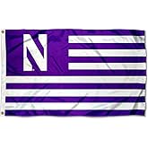 Northwestern Wildcats Stars and Stripes Nation Flag