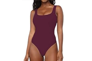 BelleLovin Women's Scoop Neck Bodysuits Sleeveless Tank Top Jumpsuits