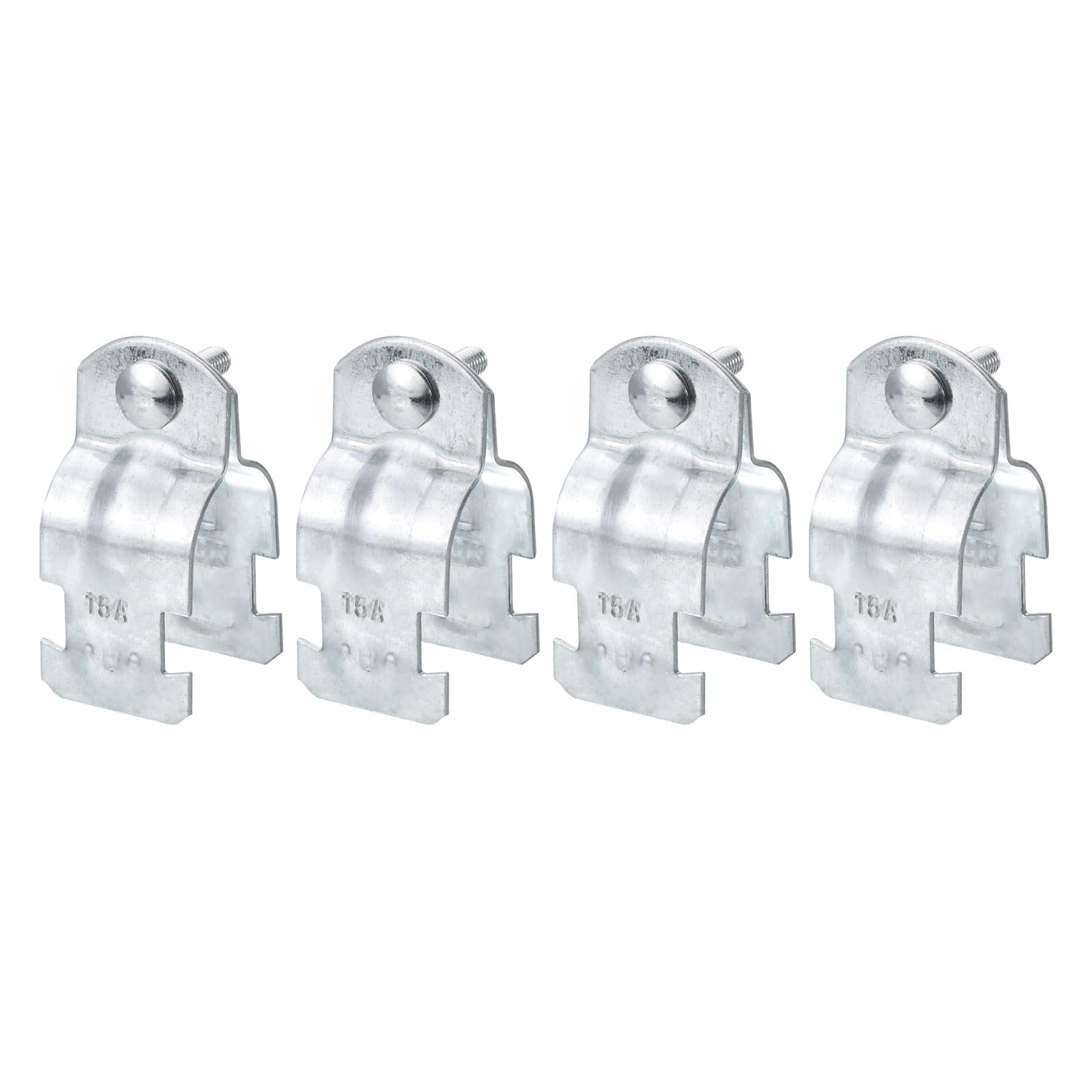 uxcell 13/16" EMT Strut Clamps Steel for Rigid Conduit and Pipe 4Pcs Universal EMT Strut Clamps with Bolt and Nut for Rigid Conduit and EMT