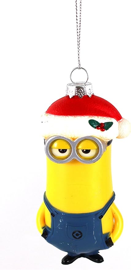 Minions Natale.Cattivissimo Me Minions Kevin Con Cappello Di Babbo Natale Ornamento Amazon It Casa E Cucina