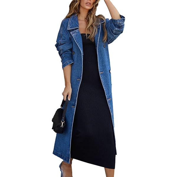 Homgro Women's Winter Trench Coat - Hooded Long Coat With Vintage Travel Style