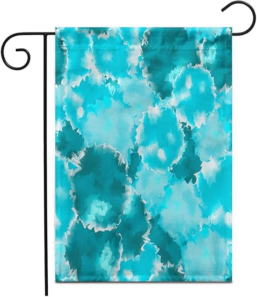 12.5 'x 18' Bandera de jardín Cartelera Verde Azulado Acuarela