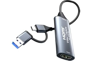 4K HDMI Video Capture Card for Live Streaming & Gaming - USB 3.0/Type-C Compatible with PS5, Switch, Xbox, PC, Mac, OBS (Ultr