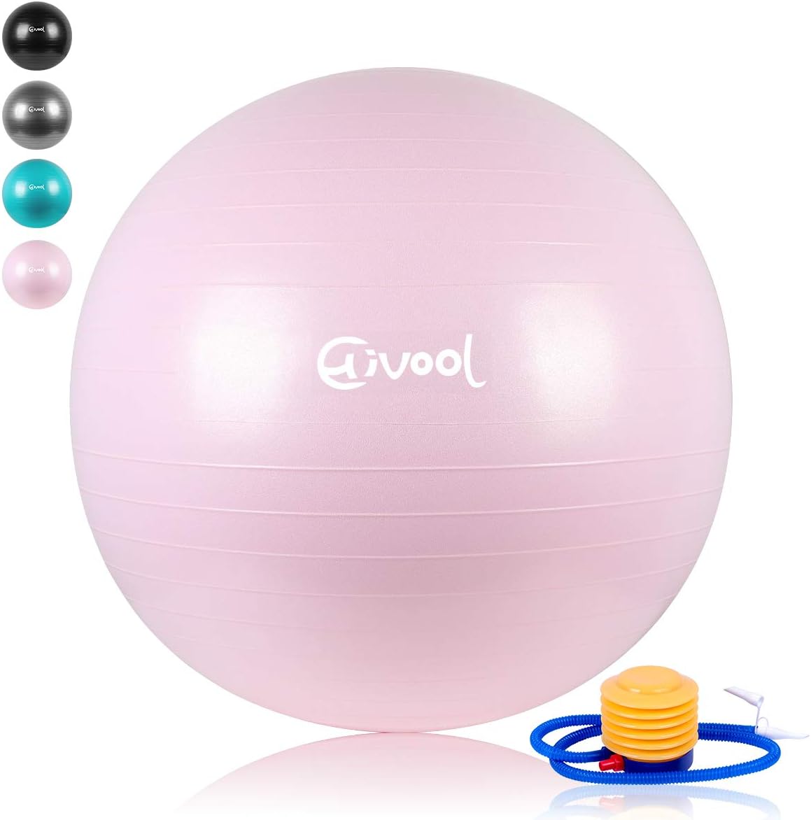 Hivool Exercise Ball(55-85cm) Thickened Anti-Burst Non-Slip Fitness Ball,Sports Gymnastics Balance Training Ball &Birthing,Therapy,Office Ball Chair with Quick Pump and Supports 2200lbs