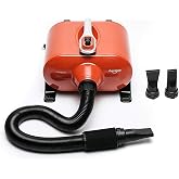 Dual Motor High Velocity Pet Dog Grooming Force Hair Dryer/Blower 6.0HP | 6.0HP powerful blower force dryer, professional pet hair drying machine for dogs, orange color, model DHD-2400F