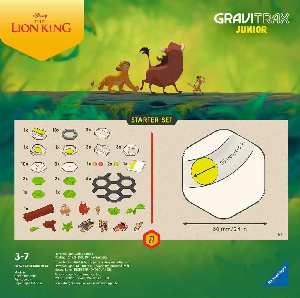 Ravensburger GraviTrax Junior: Lion King Bundle| STEM Toy | Enhances Creative Thinking | Globally Recognized Brand | Ideal for Kids Ages 3 and Up