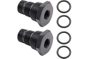 BAIEASY 2PCS Oil Filter Adapter,1/2-28 Female to 3/4-16 13/16-16 3/4 NPT Male Hose Adapter Reducer Fitting Connector Aluminum Black, Corrosion Resistance.