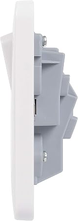 Schneider Electric Lisse White Moulded Double Pole 13A Switched Power Socket view 3